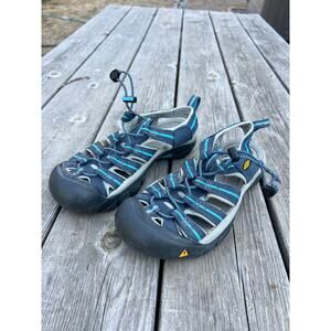 KEEN Newport H2 sandals women’s 6.5 water shoes hike camp hybrid blue and gray